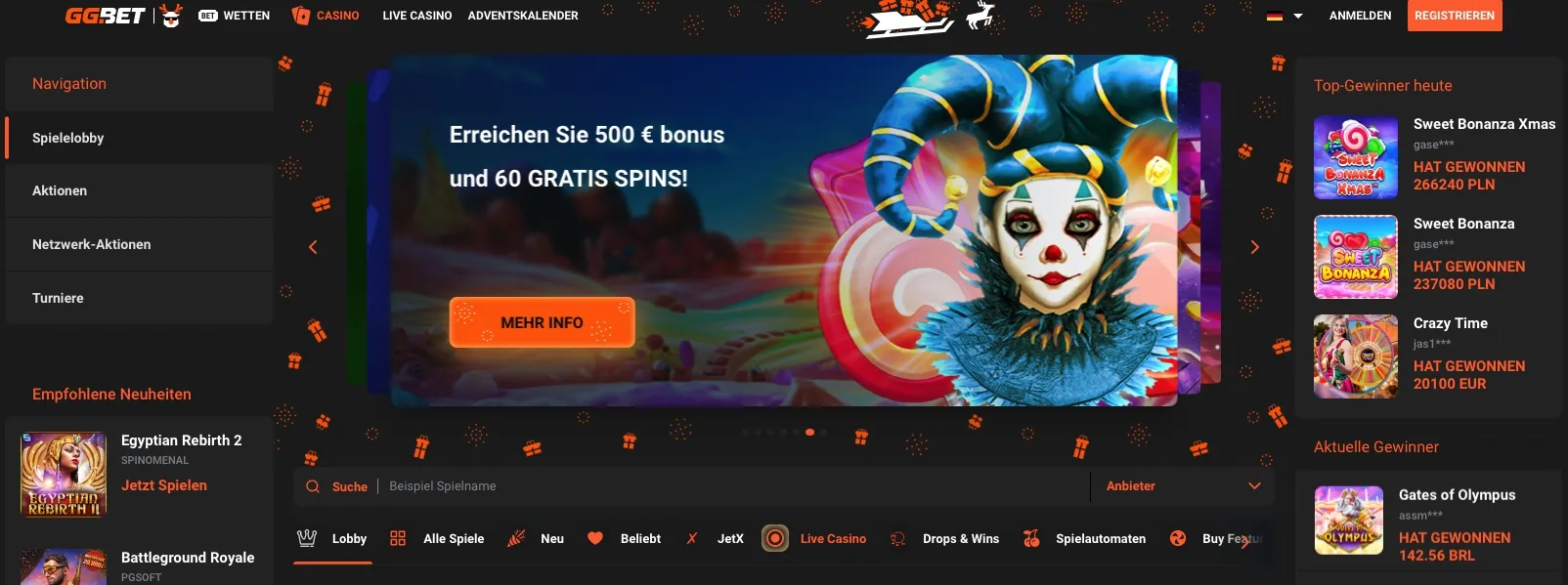 Gbcasino Lobby