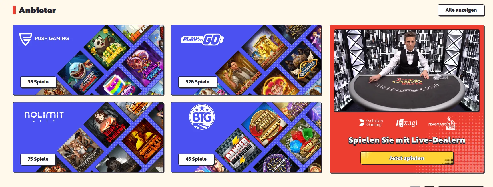 Spinsbro Casino Anbieter