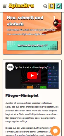 Spinsbro Casino Mobile Version