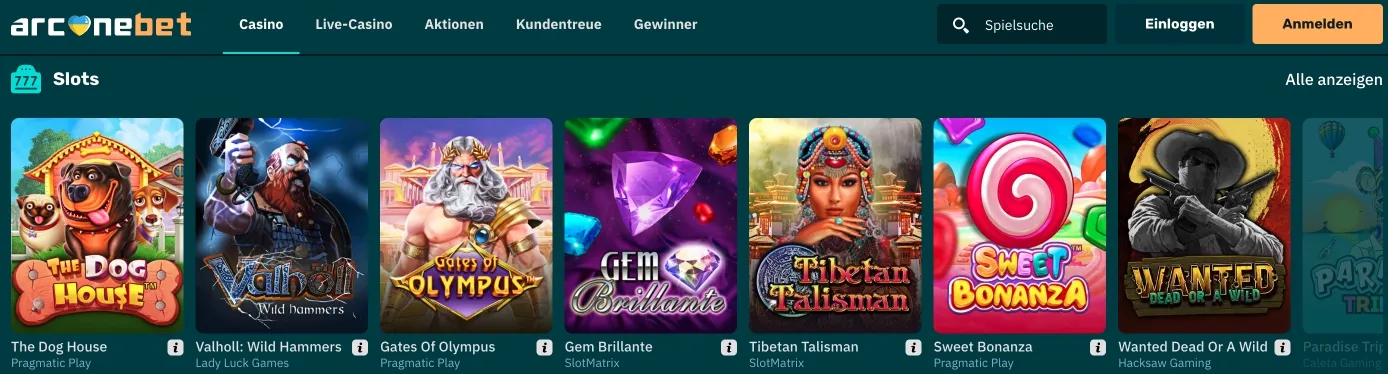 Arcanabet Casino Slot