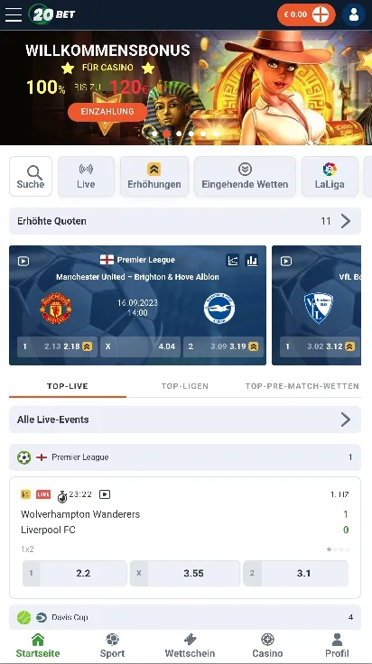20Bet Casino Mobile
