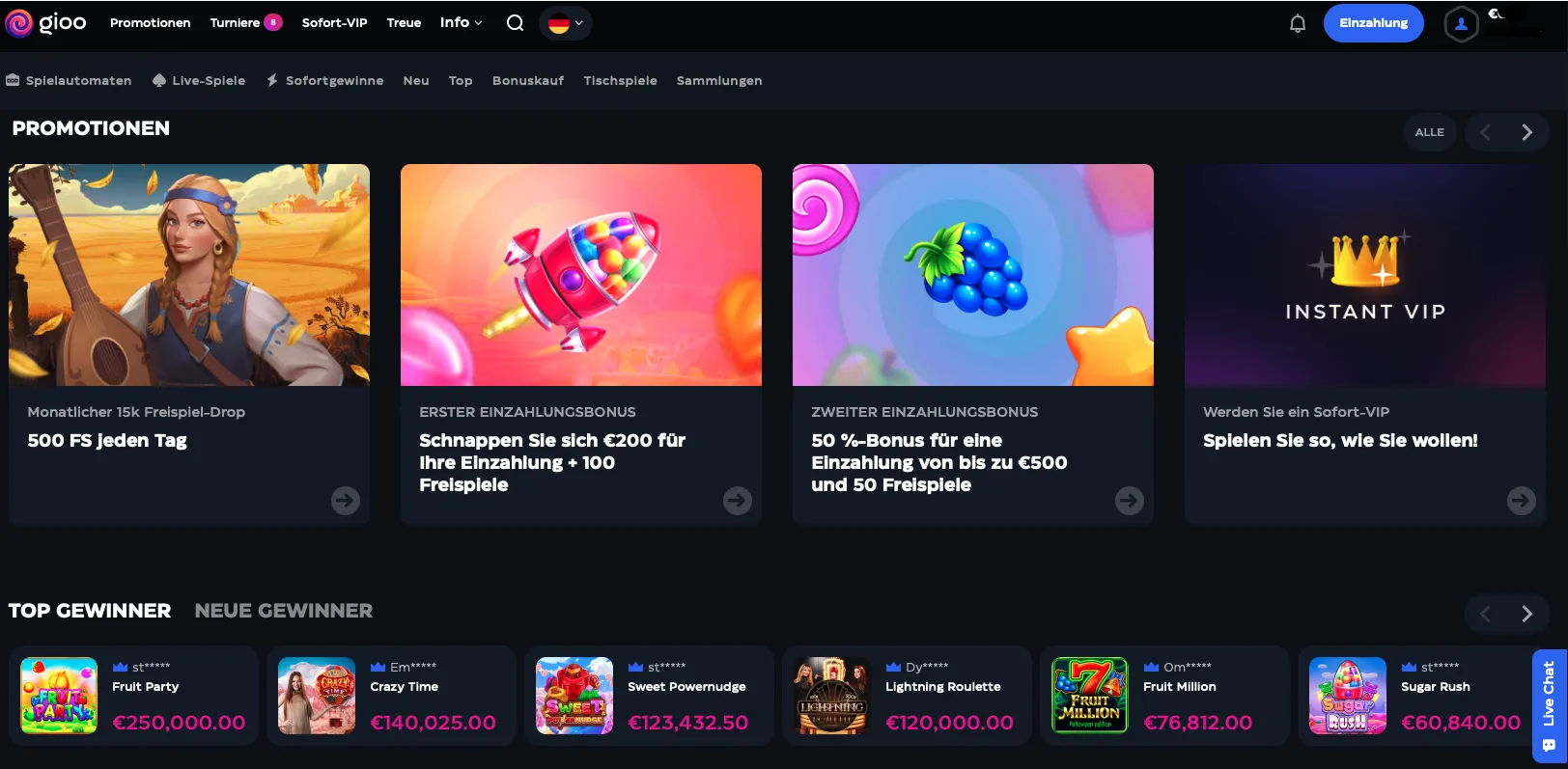 Gioo Casino Lobby