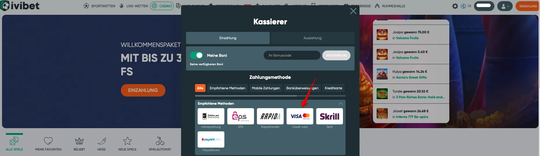 Ivibet Casin0 Visa