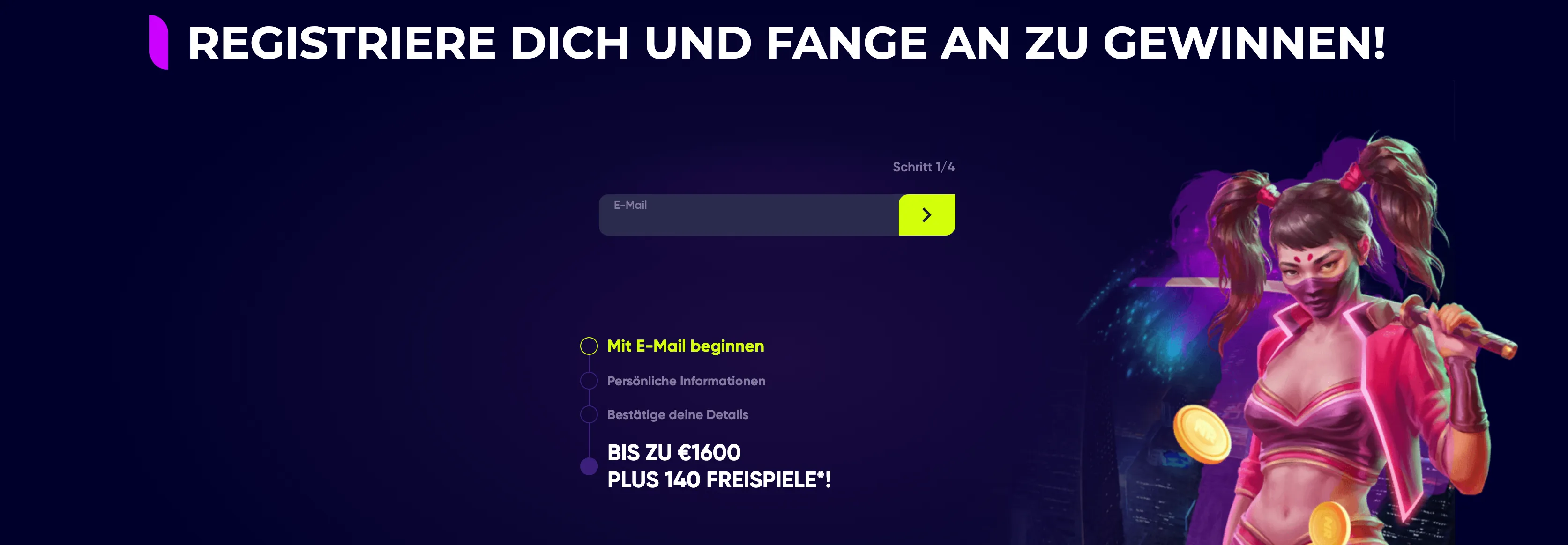 NightRush Casino Registrierung Test von goldchip-casinos.at