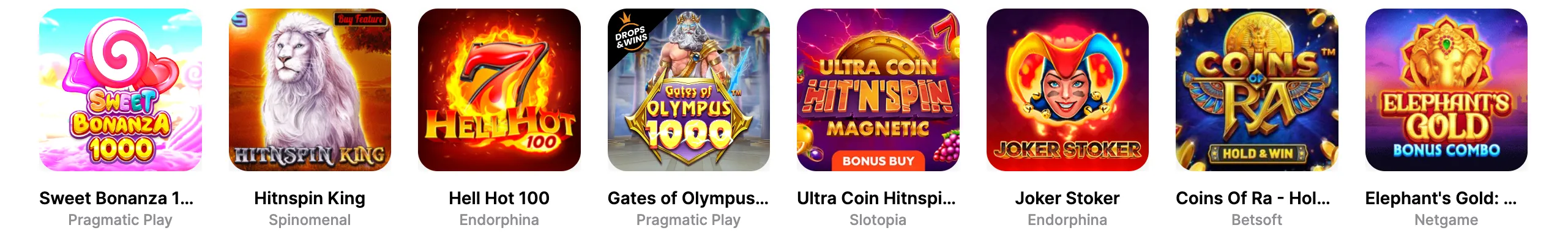 Spielauswahl im Hit N Spin Casino: Test von goldchip-casinos.at