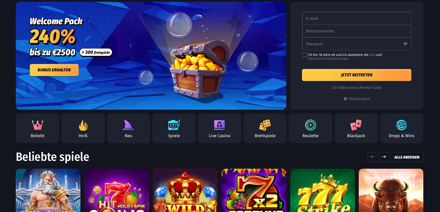 Winshark Casino-Bewertung vom Gold-Chip.at-Team