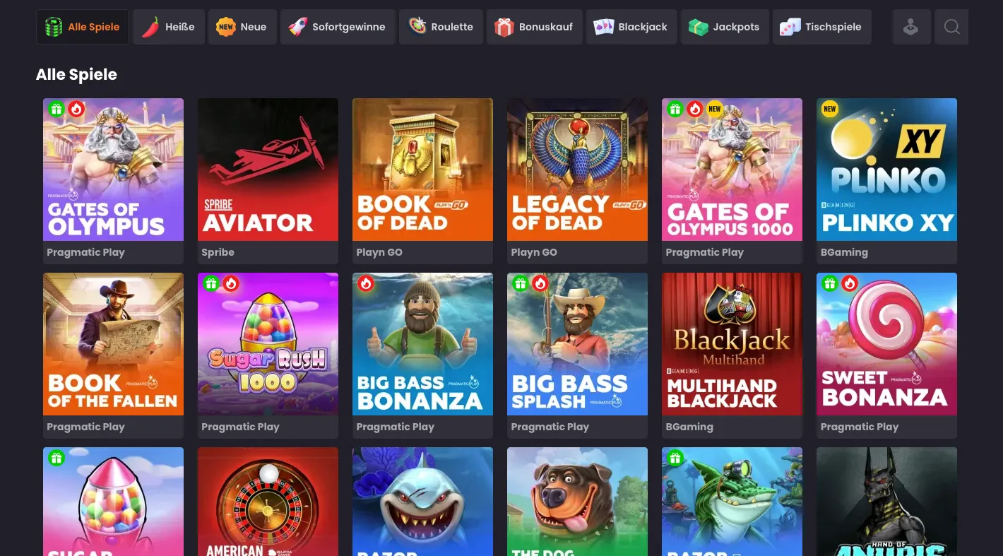 Anbieter und Spiele im Asino Casino - goldchip-casinos.at Test