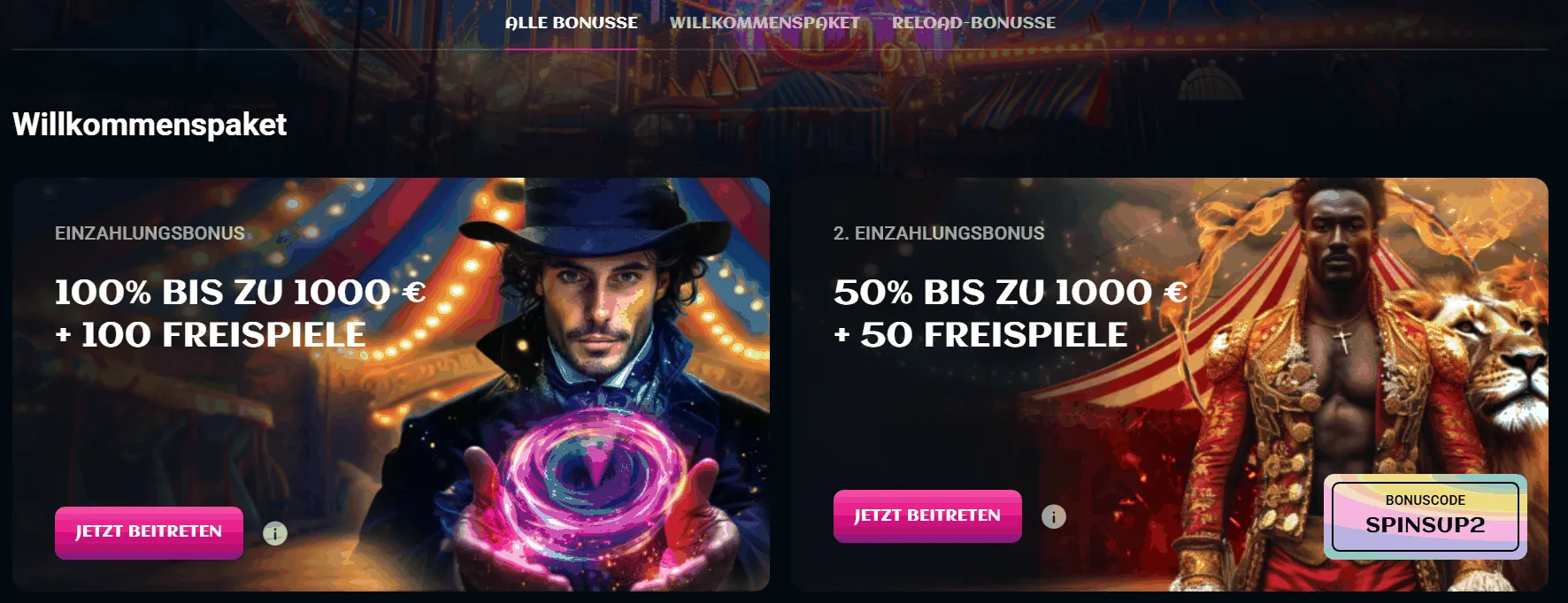 SpinsUp Casino Boni
