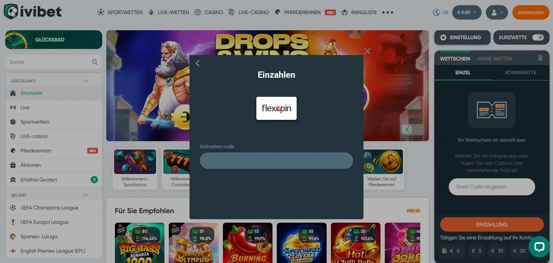 Ivibet Flexepin casino