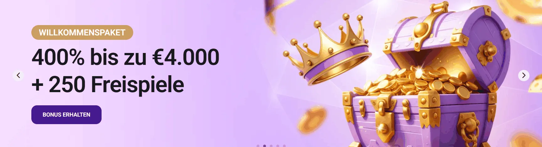 Willkommenspaket CrownSlots Bonus