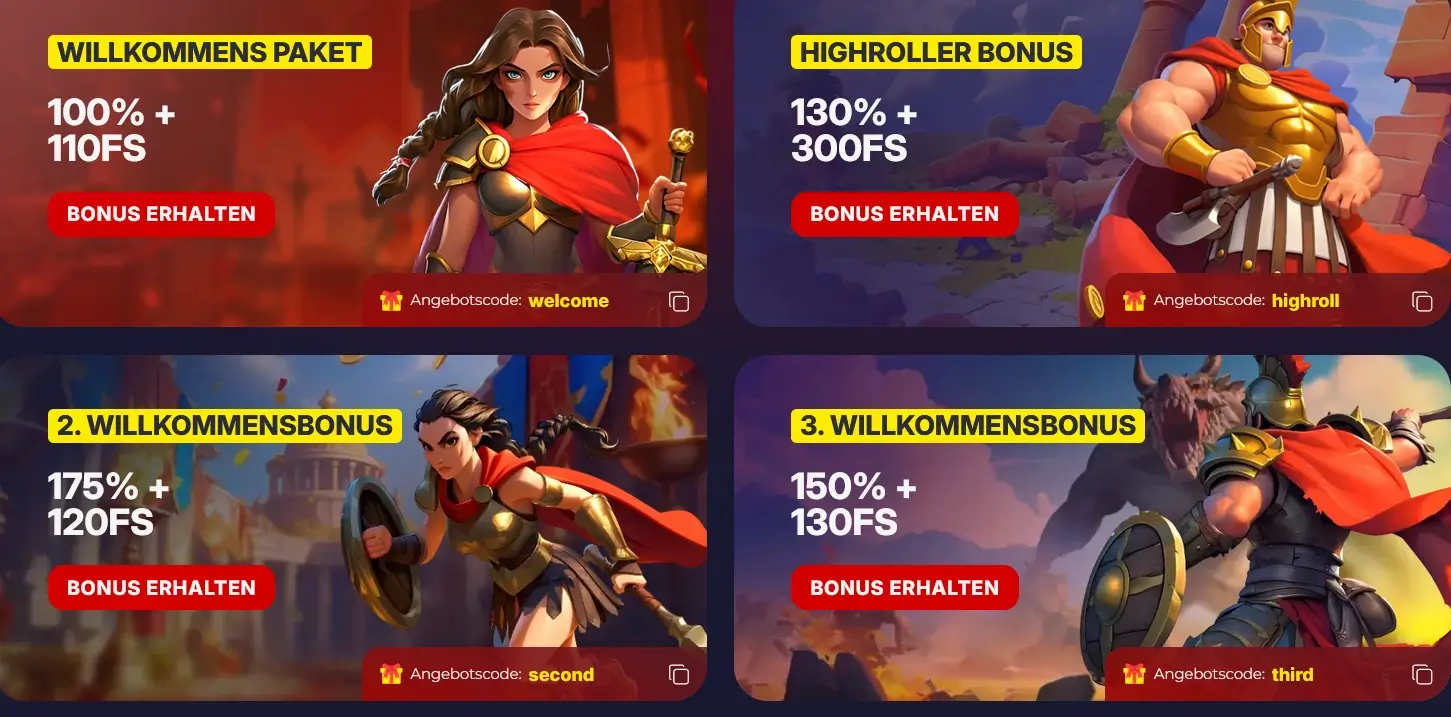 Slota-Bonusübersicht mit 200%-Casino-Bonus und Free Spins
