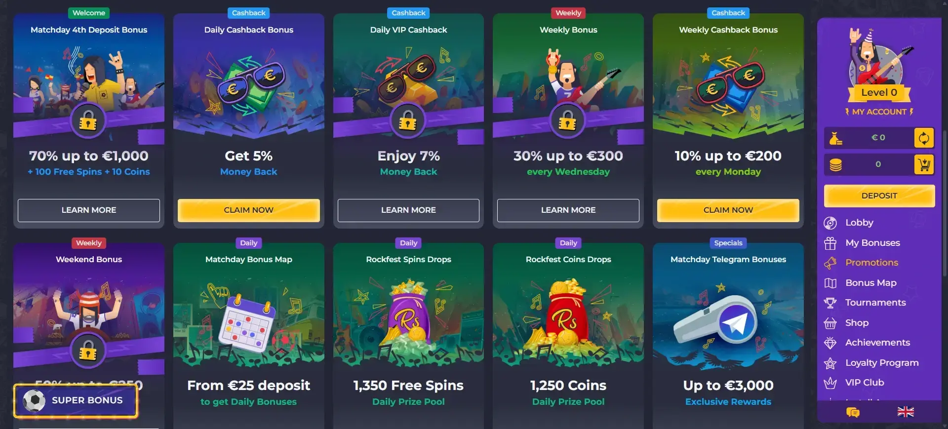 RollingSlots Bestandskunden Boni mit  Freispielen